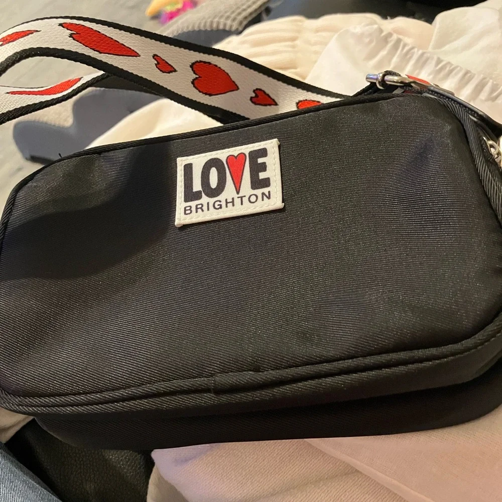 Brighton Black and Red Love Crossbody - Picture 2 of 4